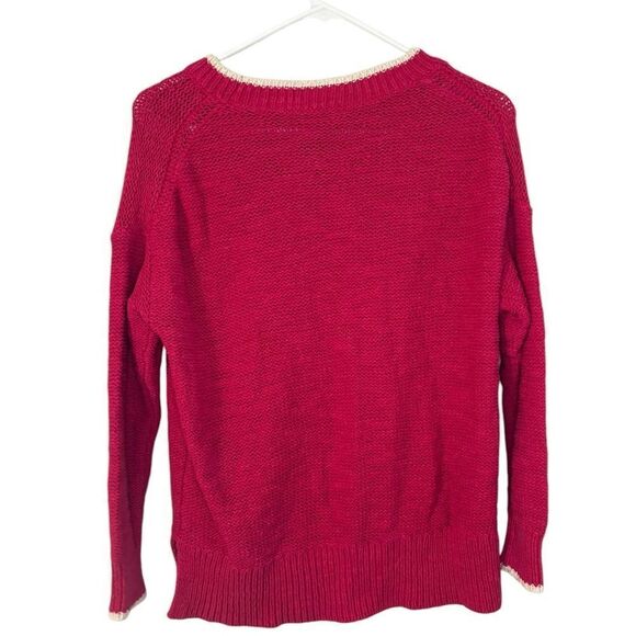 [J. Crew] Pink Tipped Beach Pullover Sweater - Picture 3 of 6